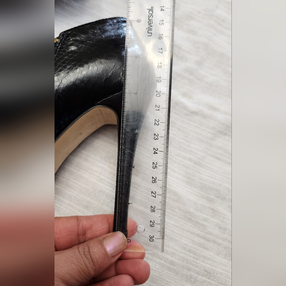 Michael Kors Python Embossed Booties Letter Black… - image 5